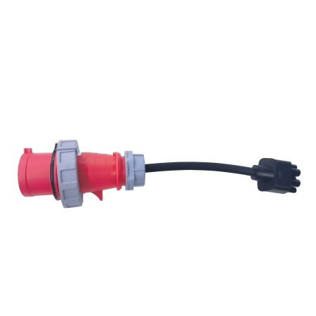 Tesla Gen 2 NEMA adaptér Elvix TS-3P32-CEE 22KW červený
