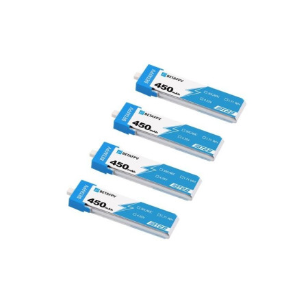 BetaFPV LiPo Battery 1S 450mAh 30C BT2.0 (4pcs)