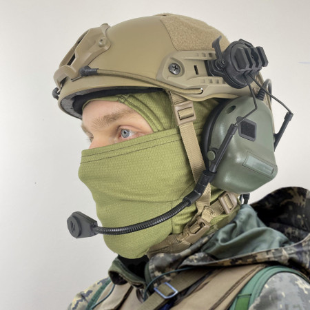 Taktická sluchátka na prilbu Active Helmet Headset Olive