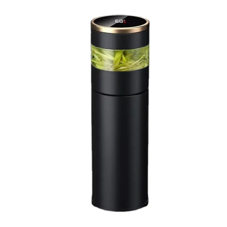 Smart termos na čaj - černý, sklo 450ml